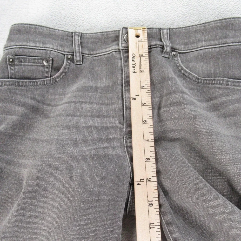 LRL Lauren Jeans Heritage Jeans Women 6 Gray Zip Mid Rise Stretch Straight 29x30